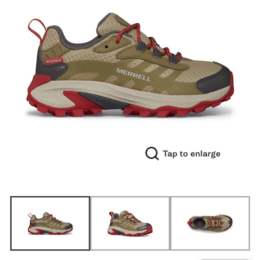 Merrell Big Kid's Moab Speed 2 Low Waterproof - 12M, Coyote